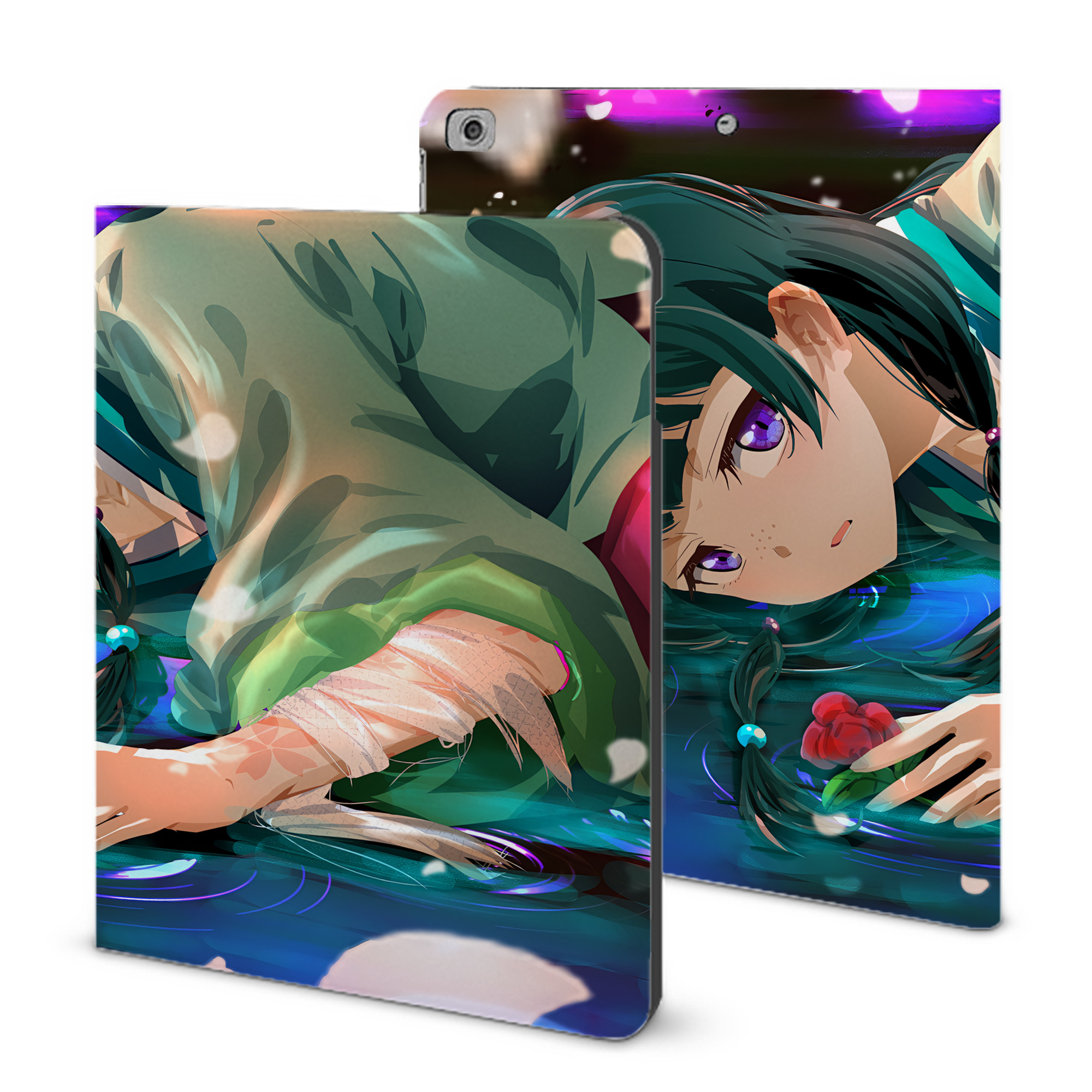 （画像用） 薬屋のひとりごと The Apothecary Diaries IPad ケース ブック型 PUレザー TPU 耐衝撃 軽量 薄型 ペン収納なし 全面保護 IPad 各モデル対応